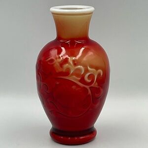Vintage Avon Oriental Red Spring Bouquet Fragranced Vase